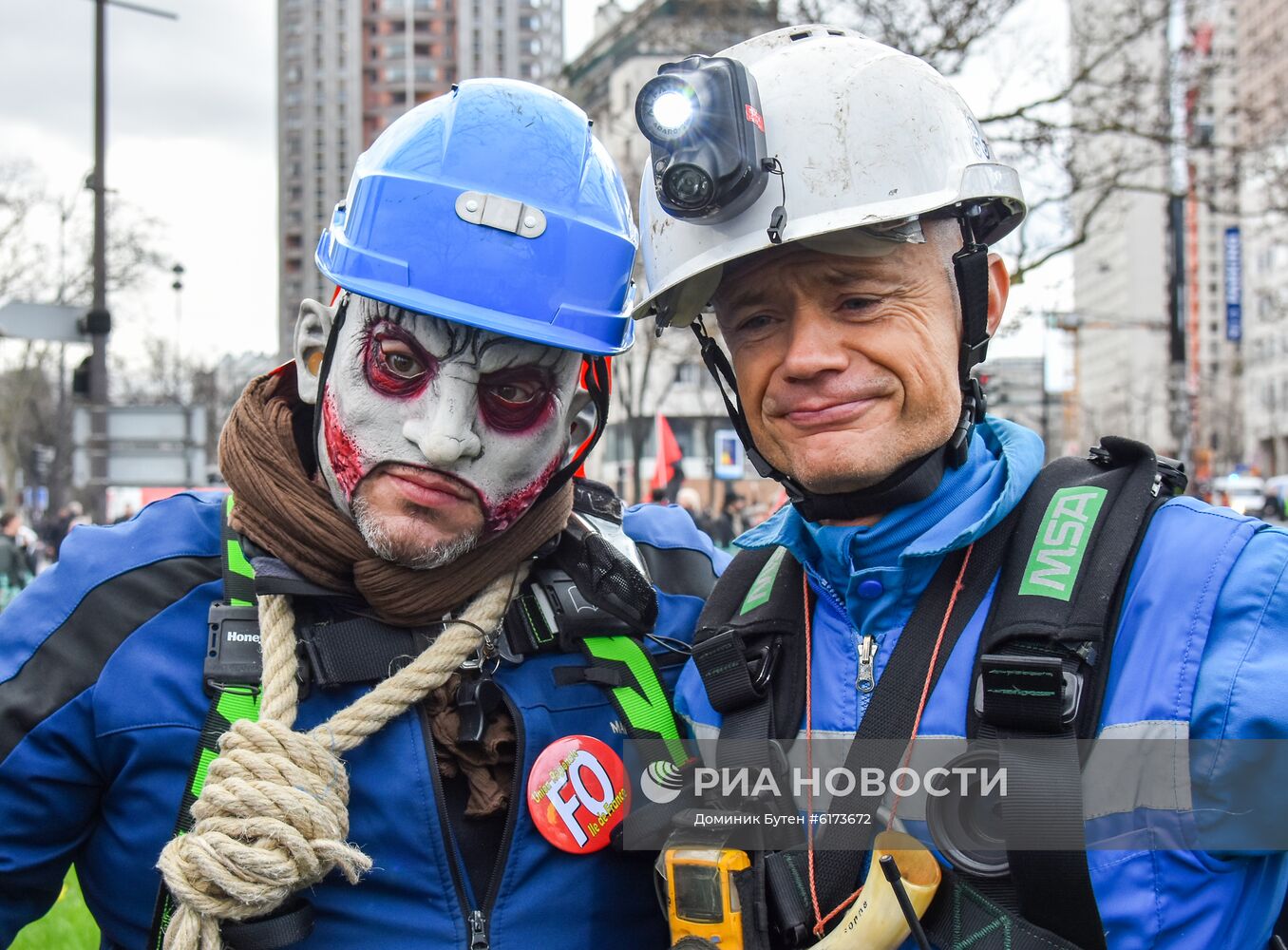 Акция в Париже против пенсионной реформы