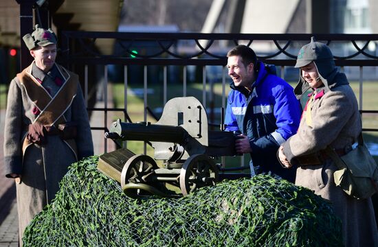 Историческая экспозиция ко Дню защитника Отечества на территории Останкинской башни 