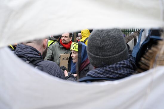 Акция в поддержку Дж. Ассанжа в Лондоне