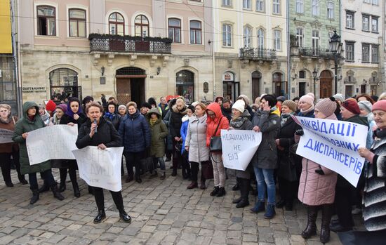 Акция протеста медицинских работников на Украине