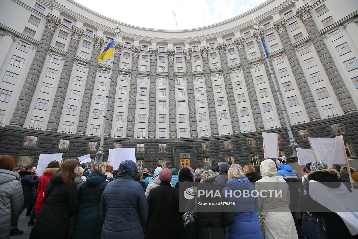 Акция протеста медицинских работников на Украине