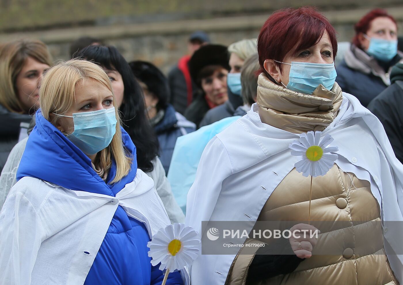 Акция протеста медицинских работников на Украине