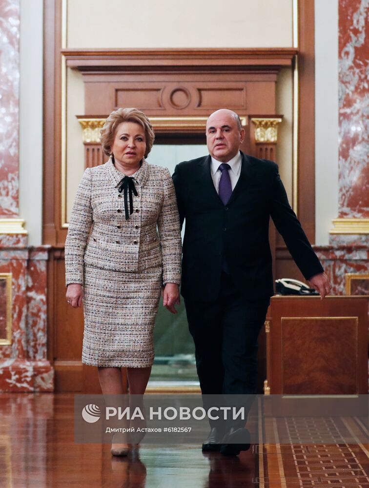 Премьер-министр РФ М. Мишустин провел встречу с членами Совета палаты Совета Федерации РФ