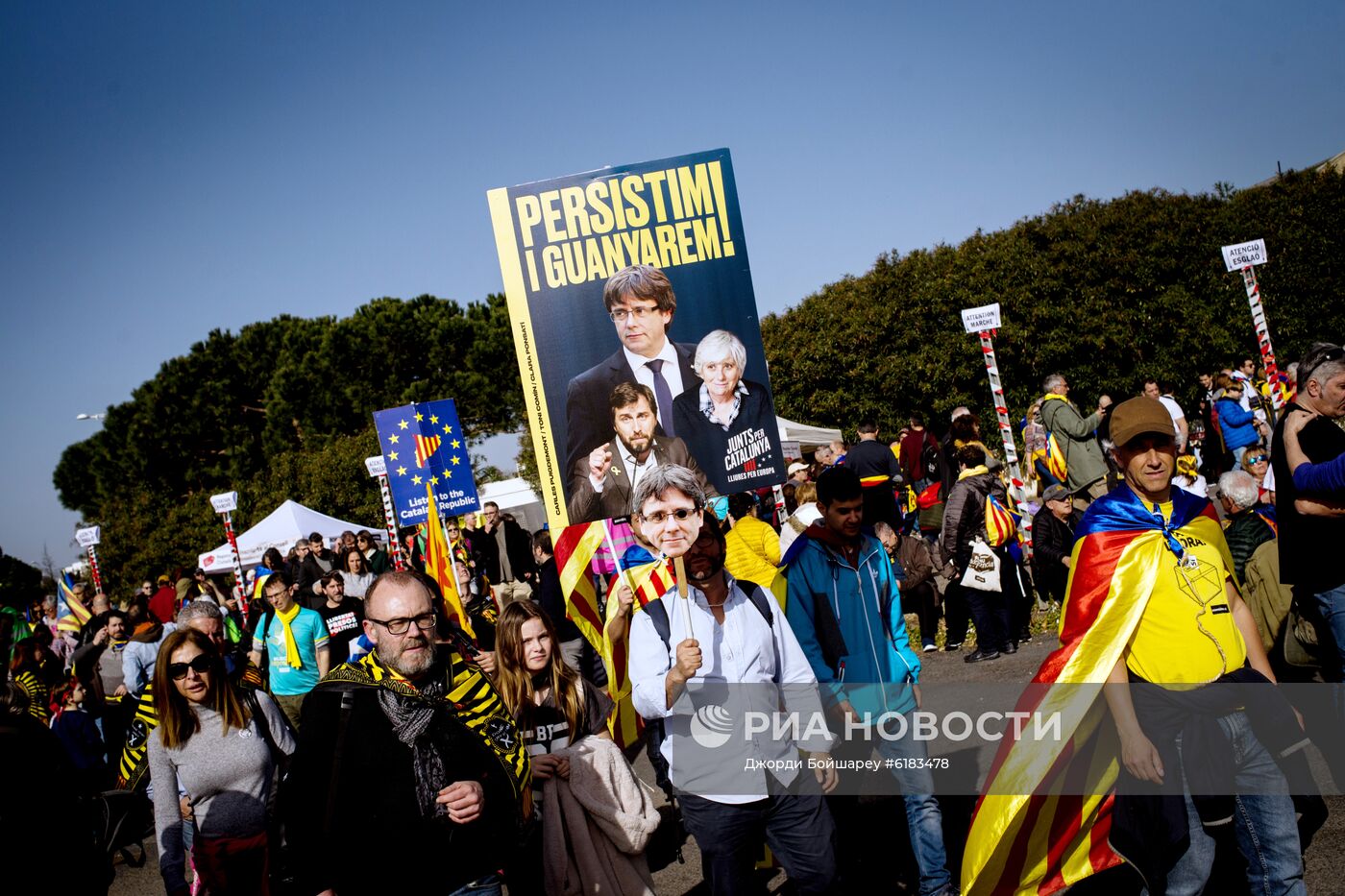 Митинг сторонников Пучдемона в Перпиньяне