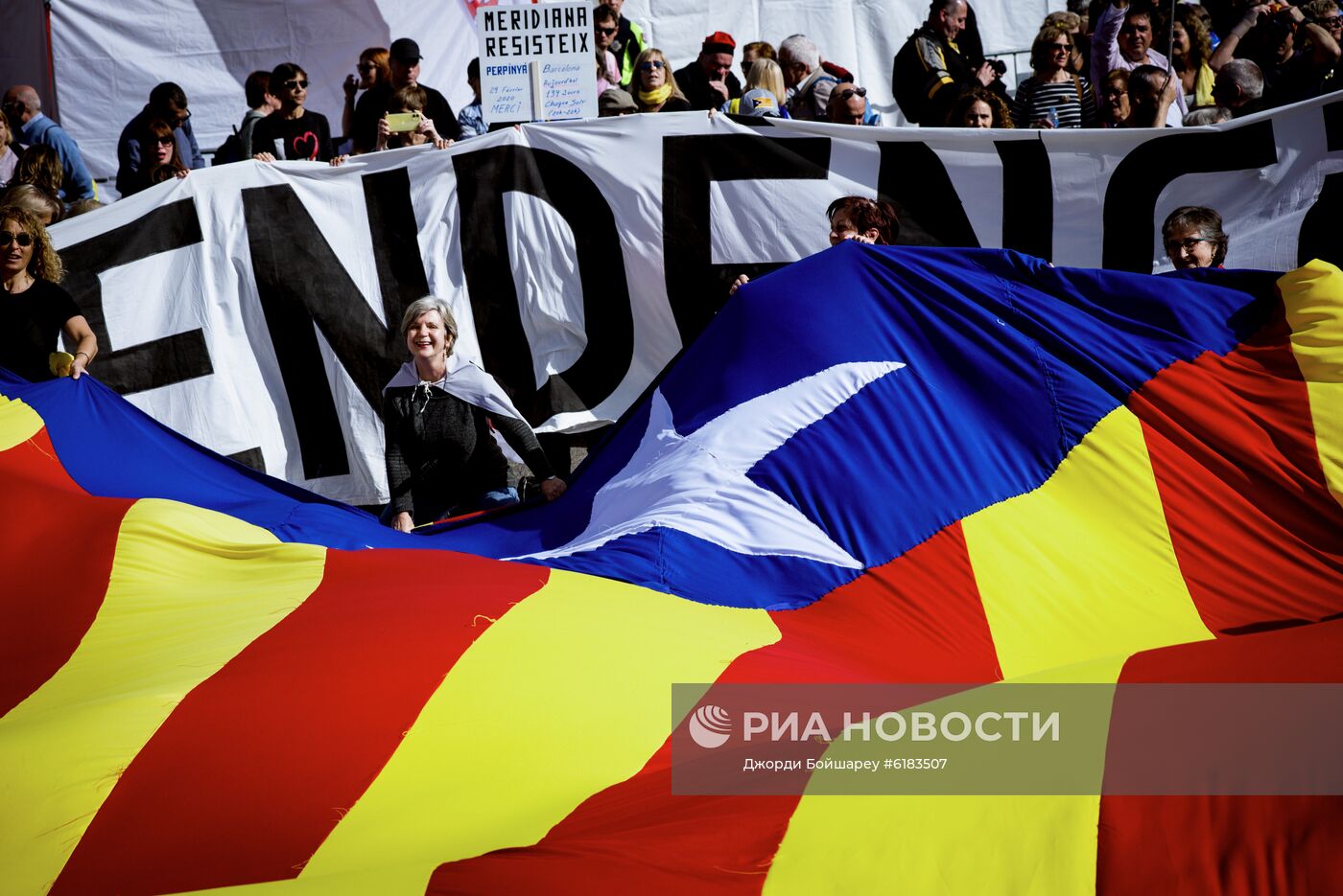 Митинг сторонников Пучдемона в Перпиньяне