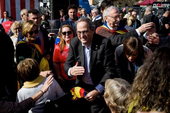 Митинг сторонников Пучдемона в Перпиньяне
