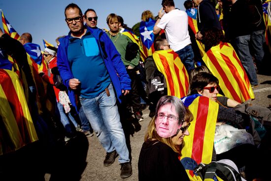 Митинг сторонников Пучдемона в Перпиньяне