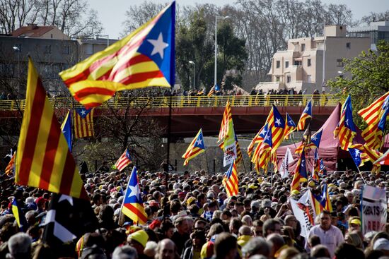 Митинг сторонников Пучдемона в Перпиньяне