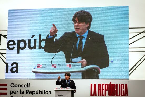 Митинг сторонников Пучдемона в Перпиньяне