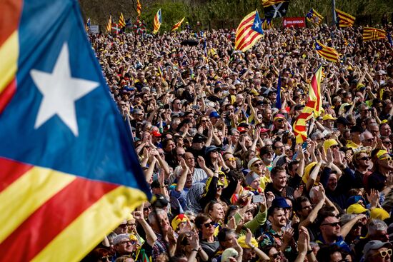 Митинг сторонников Пучдемона в Перпиньяне