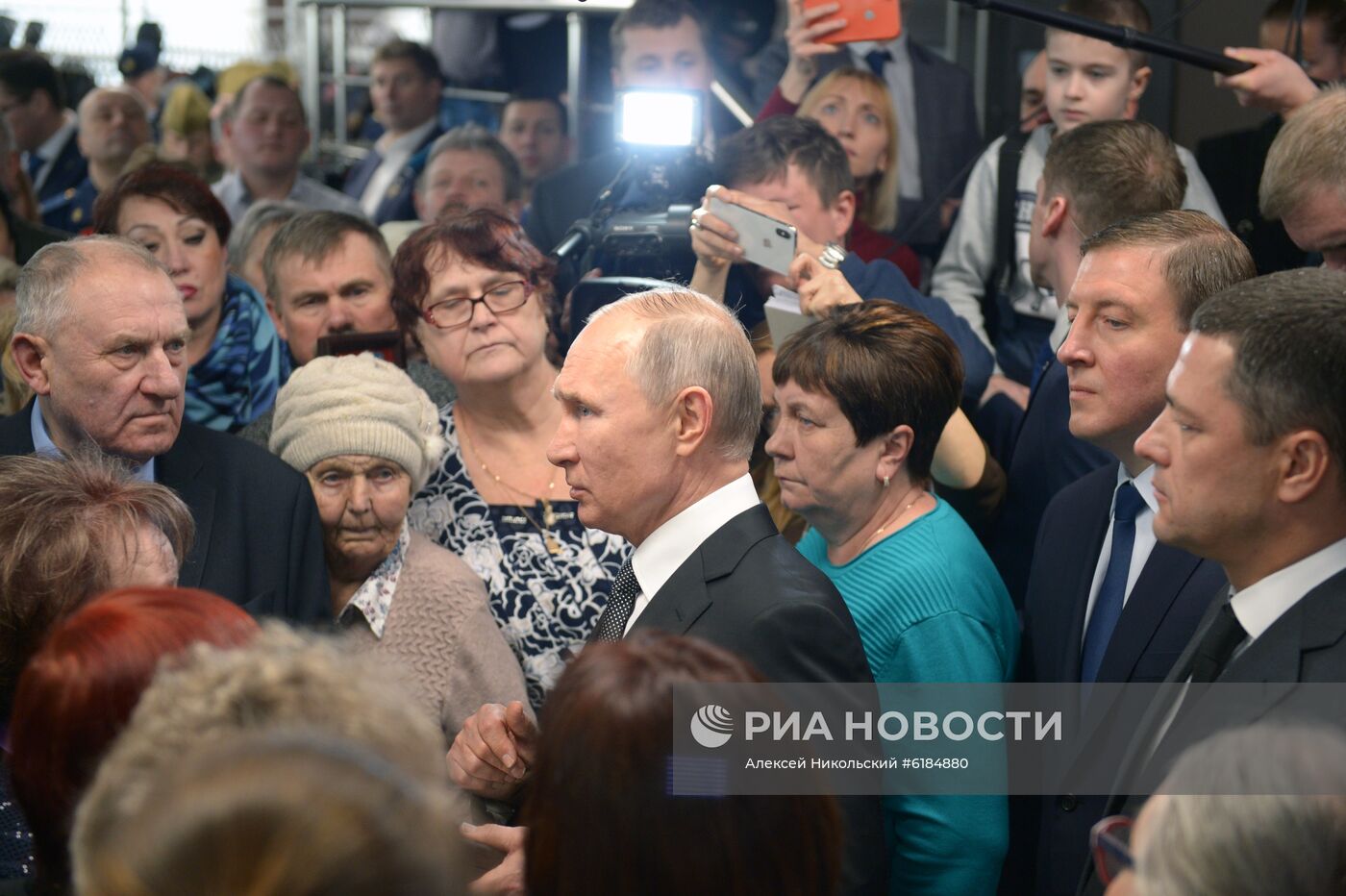 Рабочая поездка президента РФ В. Путина в Псковскую область