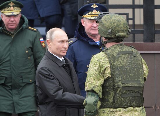 Рабочая поездка президента РФ В. Путина в Псковскую область