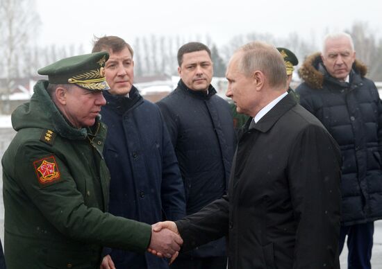 Рабочая поездка президента РФ В. Путина в Псковскую область