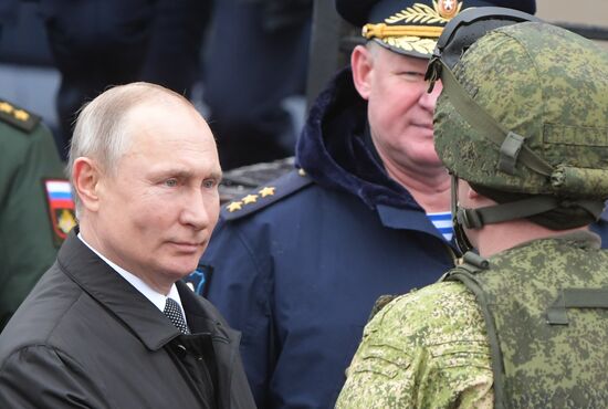 Рабочая поездка президента РФ В. Путина в Псковскую область