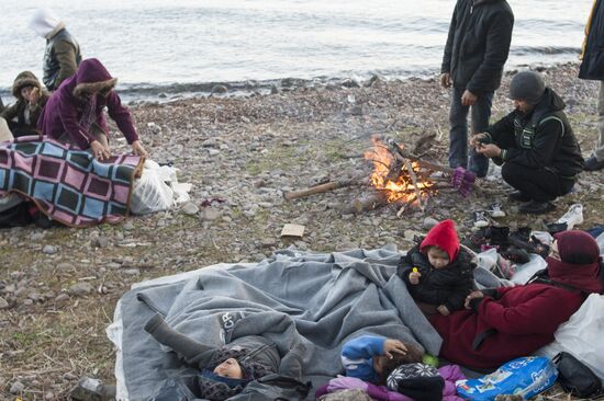 Лагерь беженцев на острове Лесбос