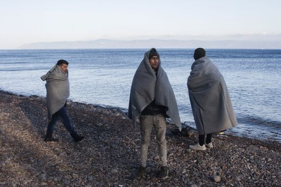 Лагерь беженцев на острове Лесбос