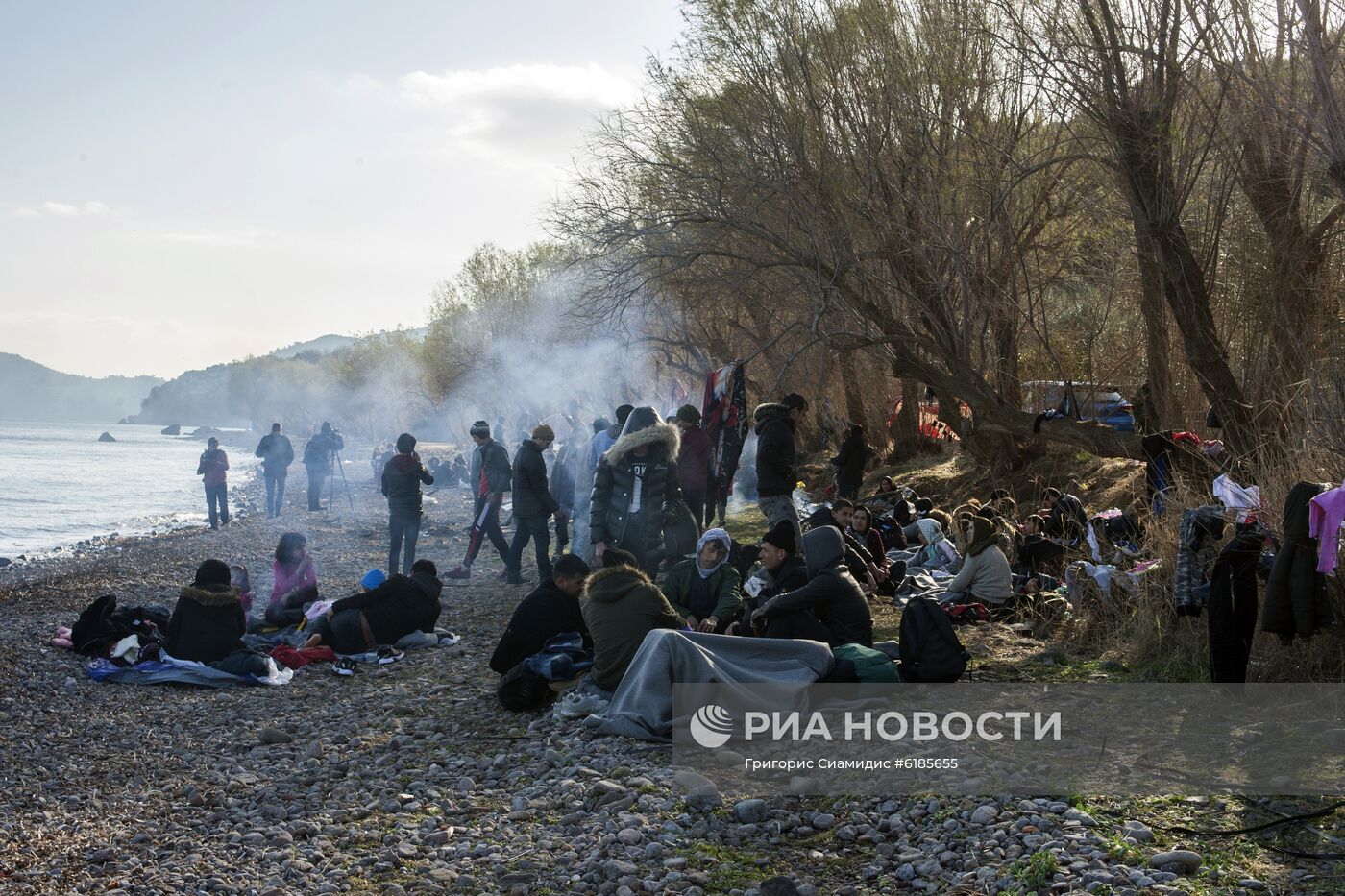 Лагерь беженцев на острове Лесбос