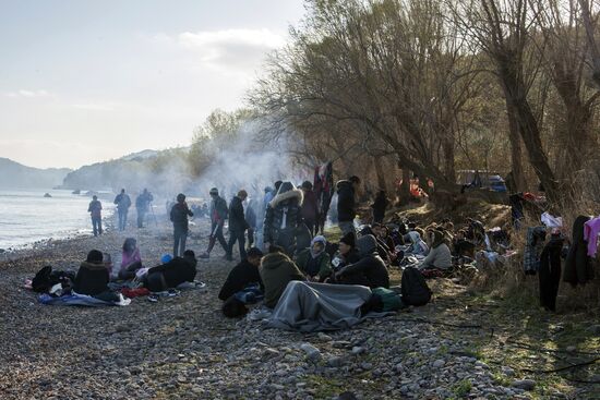 Лагерь беженцев на острове Лесбос