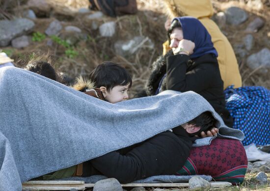 Лагерь беженцев на острове Лесбос