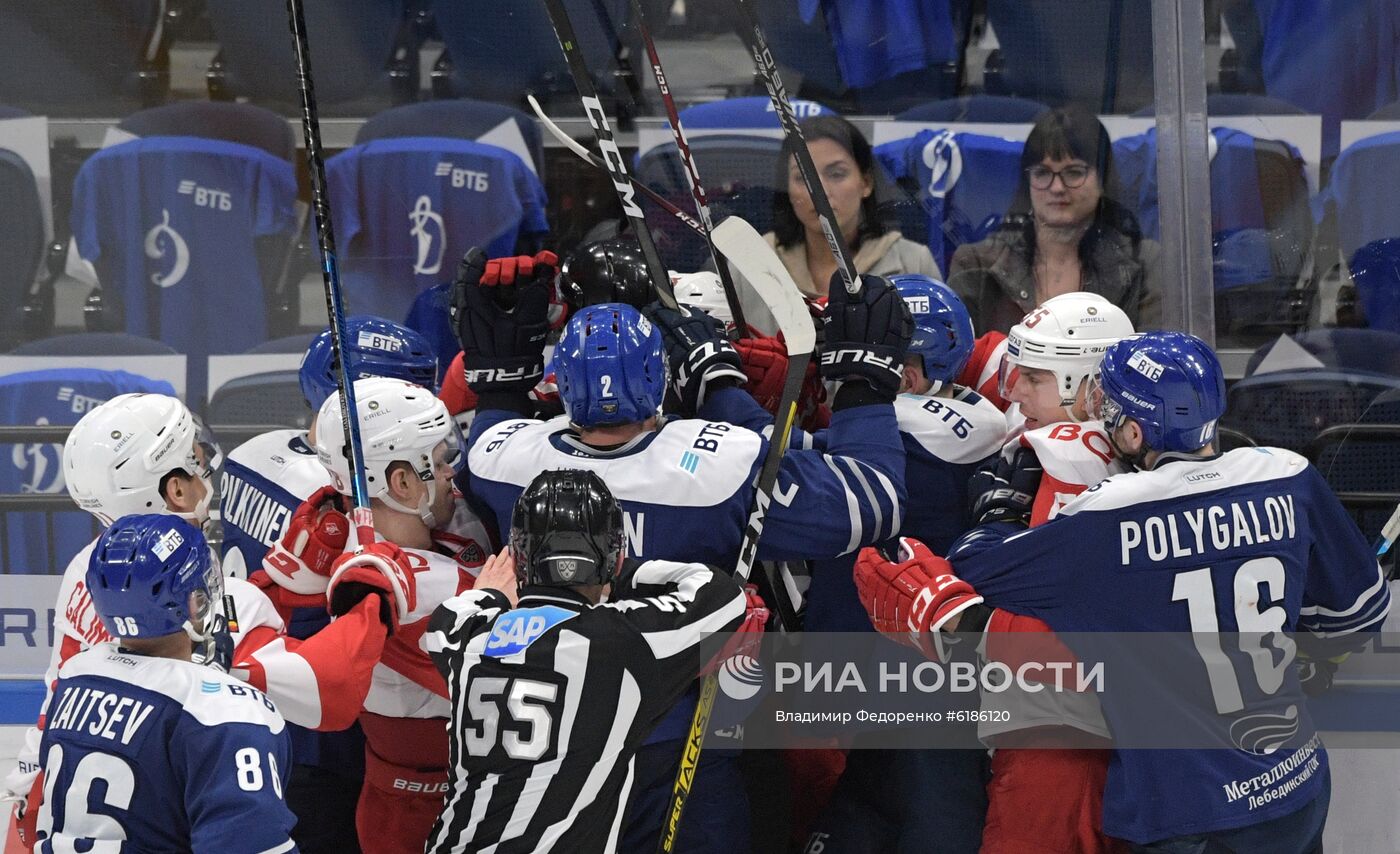Хоккей. КХЛ. Матч "Динамо" (Москва) "Спартак"
