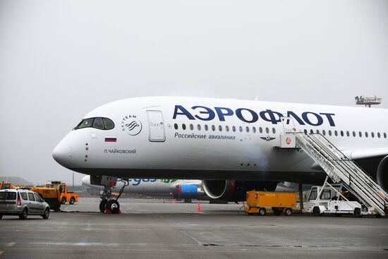 Презентация первого Airbus А350-900 авиакомании "Аэрофлот"