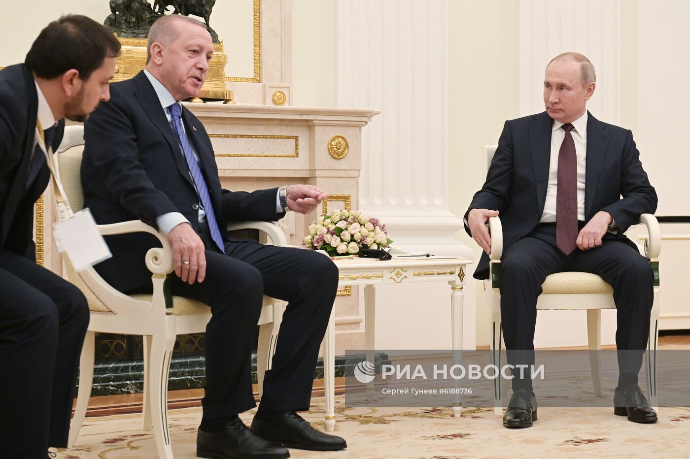 Президент РФ В. Путин встретился с президентом Турции Р. Эрдоганом