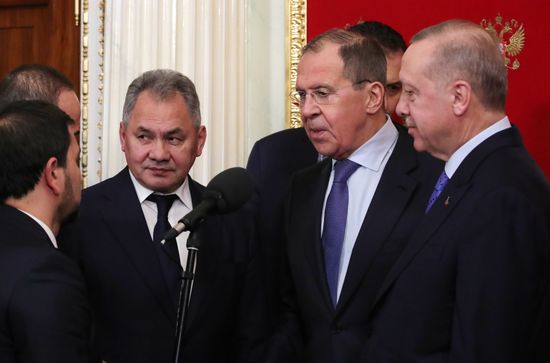 Президент РФ В. Путин встретился с президентом Турции Р. Эрдоганом