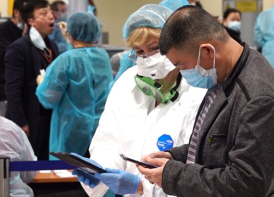 В Шереметьево усилили санитарный контроль в связи с коронавирусом