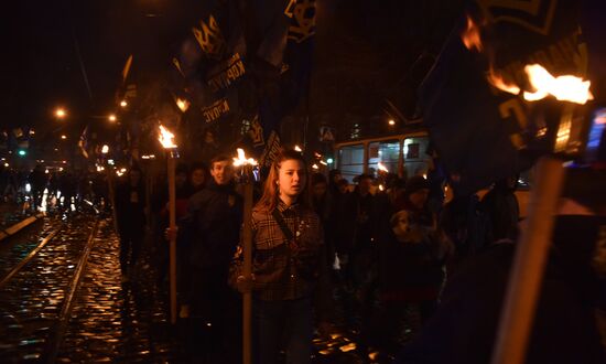Марш националистов во Львове