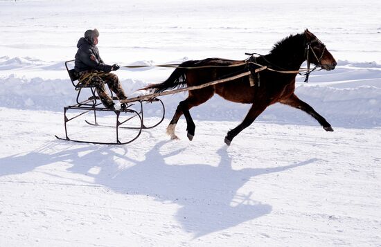 Любительские соревнования "Проводы русской зимы" в Красноярском крае