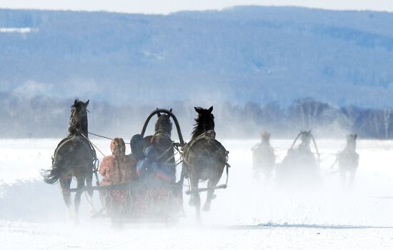 Любительские соревнования "Проводы русской зимы" в Красноярском крае