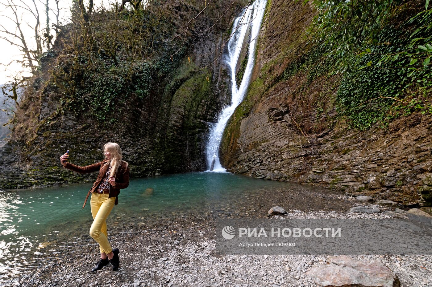 Ореховский водопад в Сочи