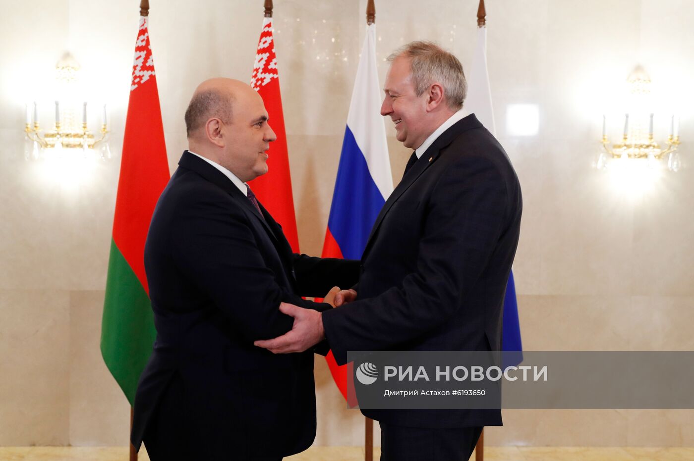 Премьер-министр РФ М. Мишустин встретился с премьер-министром Белоруссии С. Румасом