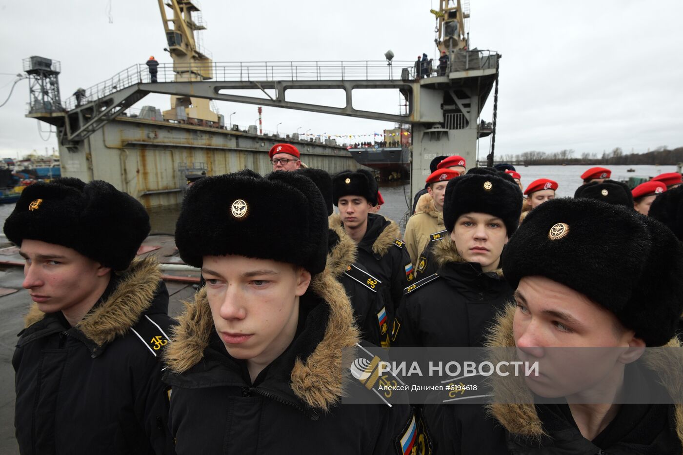 Спуск на воду корвета "Ретивый" в Санкт-Петербурге