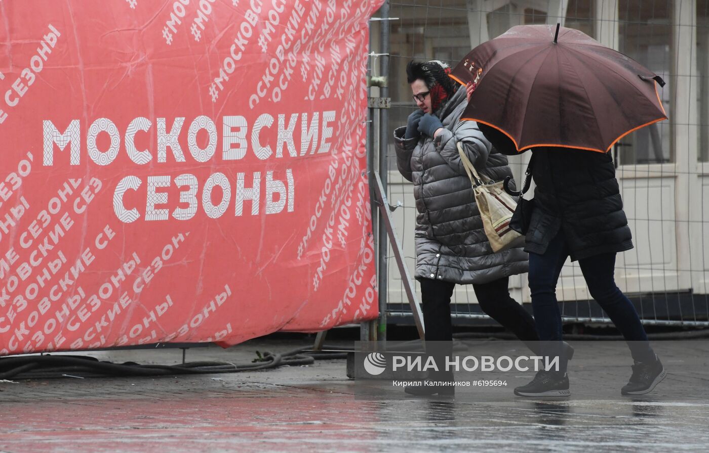 Ветреная погода в Москве