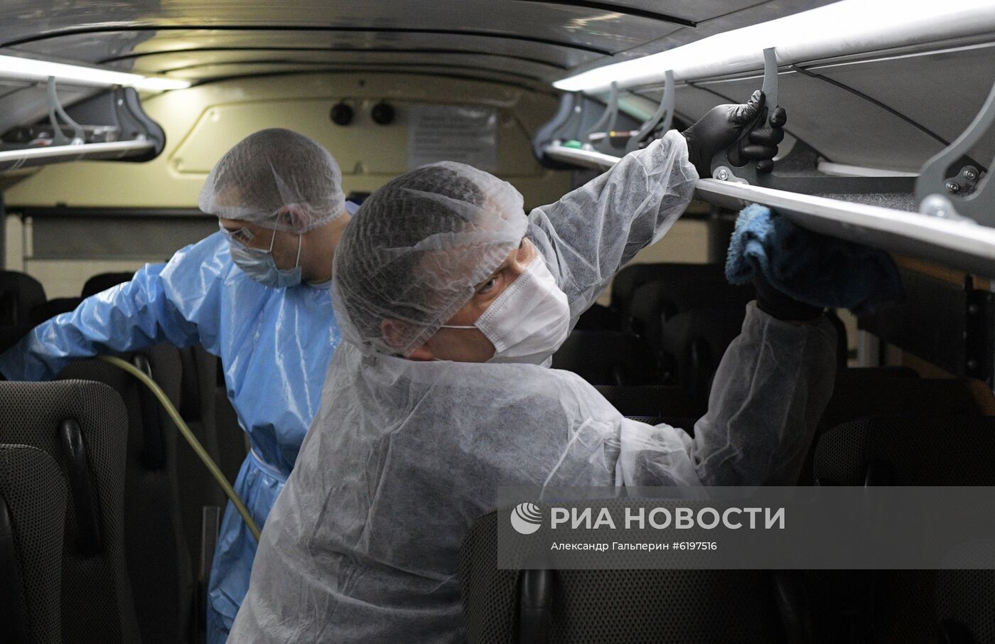 Санитарная обработка общественного транспорта в Санкт-Петербурге