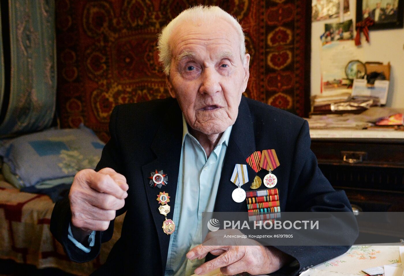 Ветеран Великой Отечественной войны М. Ф. Маркин