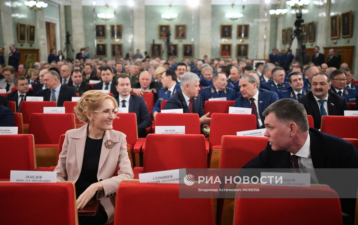 Президент РФ В. Путин принял участие в расширенном заседании коллегии Генпрокуратуры РФ