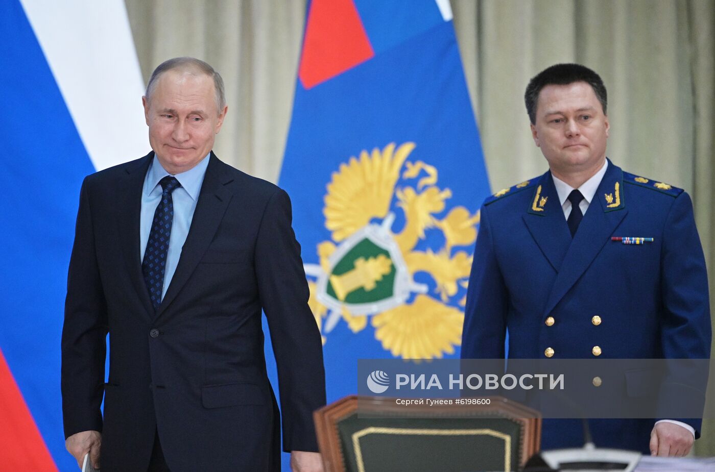 Президент РФ В. Путин принял участие в расширенном заседании коллегии Генпрокуратуры РФ