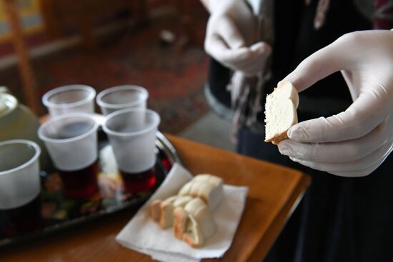 Меры по профилактике коронавируса в храме Святителя Алексия в Рогожской слободе 