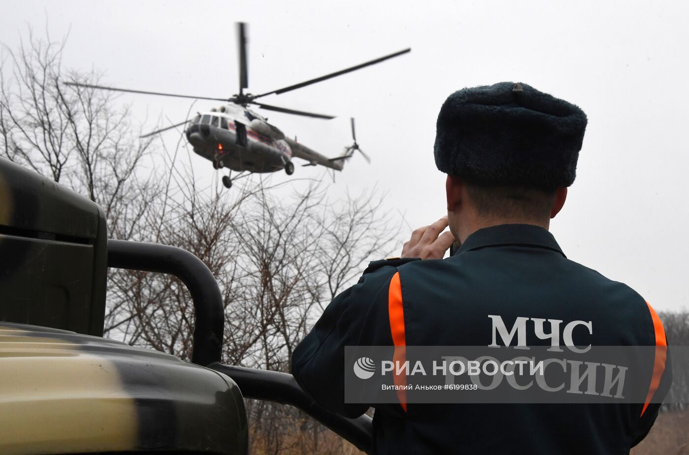 Учения по тушению природных и лесных пожаров в Приморье