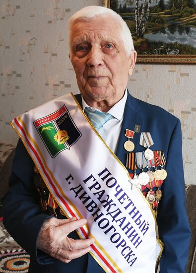 Ветеран Великой Отечественной войны А. Д. Самохин