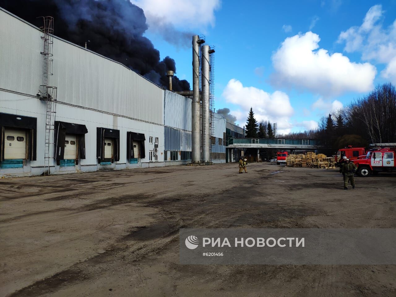Пожар на алюминиевом заводе в Московской области