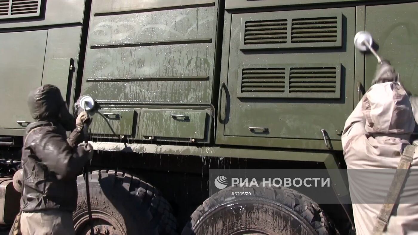 Проверка готовности войск РХБЗ к возникновению угрозы заражения вирусными инфекциями