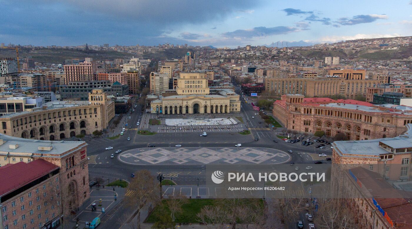 Ереван во время режима ЧП в связи с коронавирусом