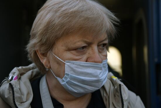 Прибытие спецпоезда с гражданами РФ из Киева 