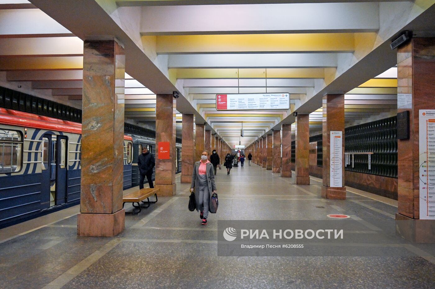 Московский метрополитен в период режима самоизоляции граждан