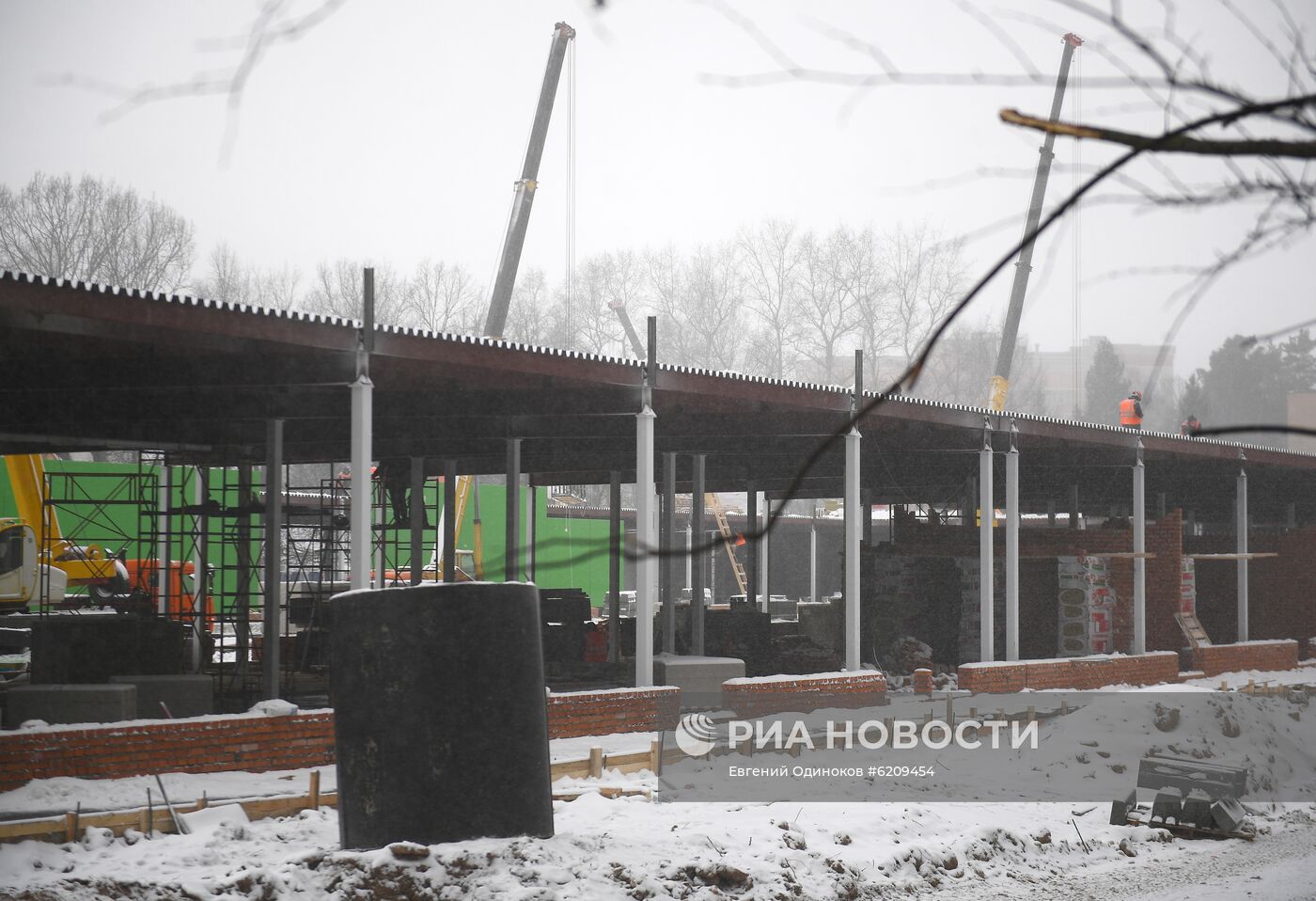Строительство инфекционного центра Минобороны РФ в Одинцово 