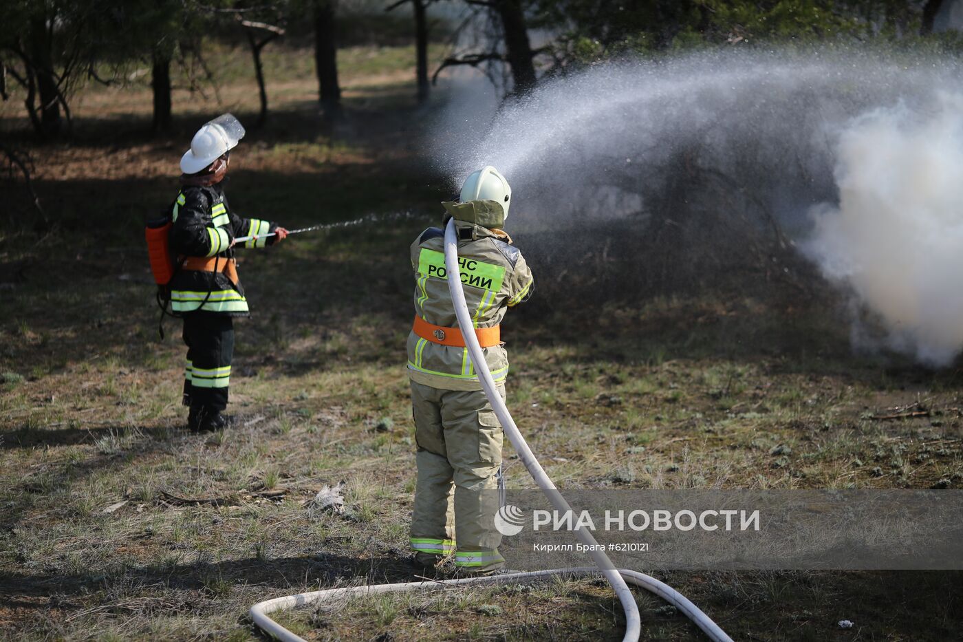 Тактико-специальные учения по тушению пожаров в Волгоградской области