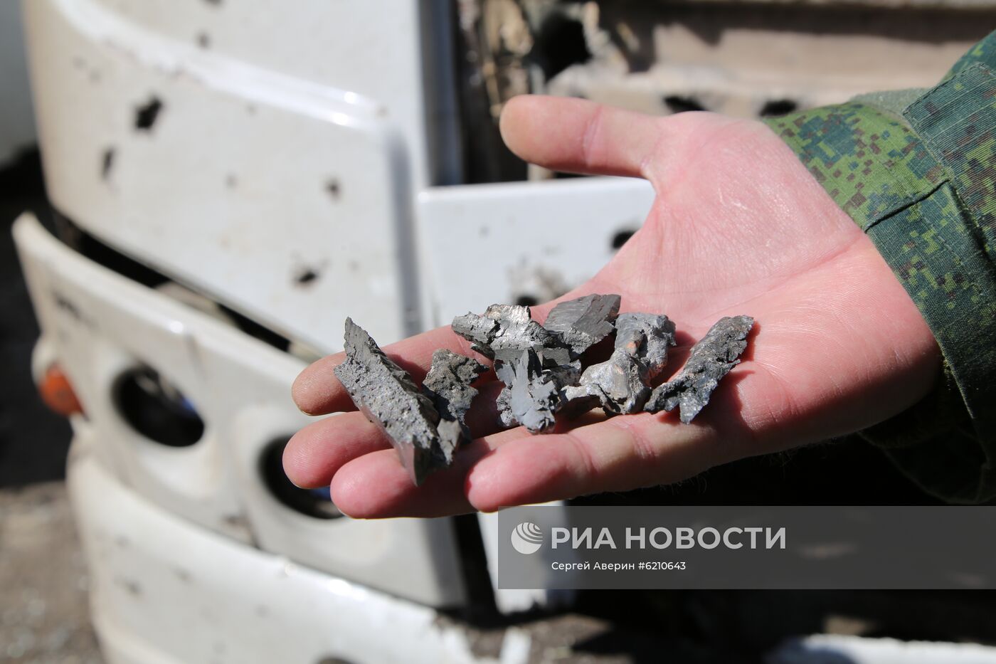 Последствия обстрела в Донецкой области